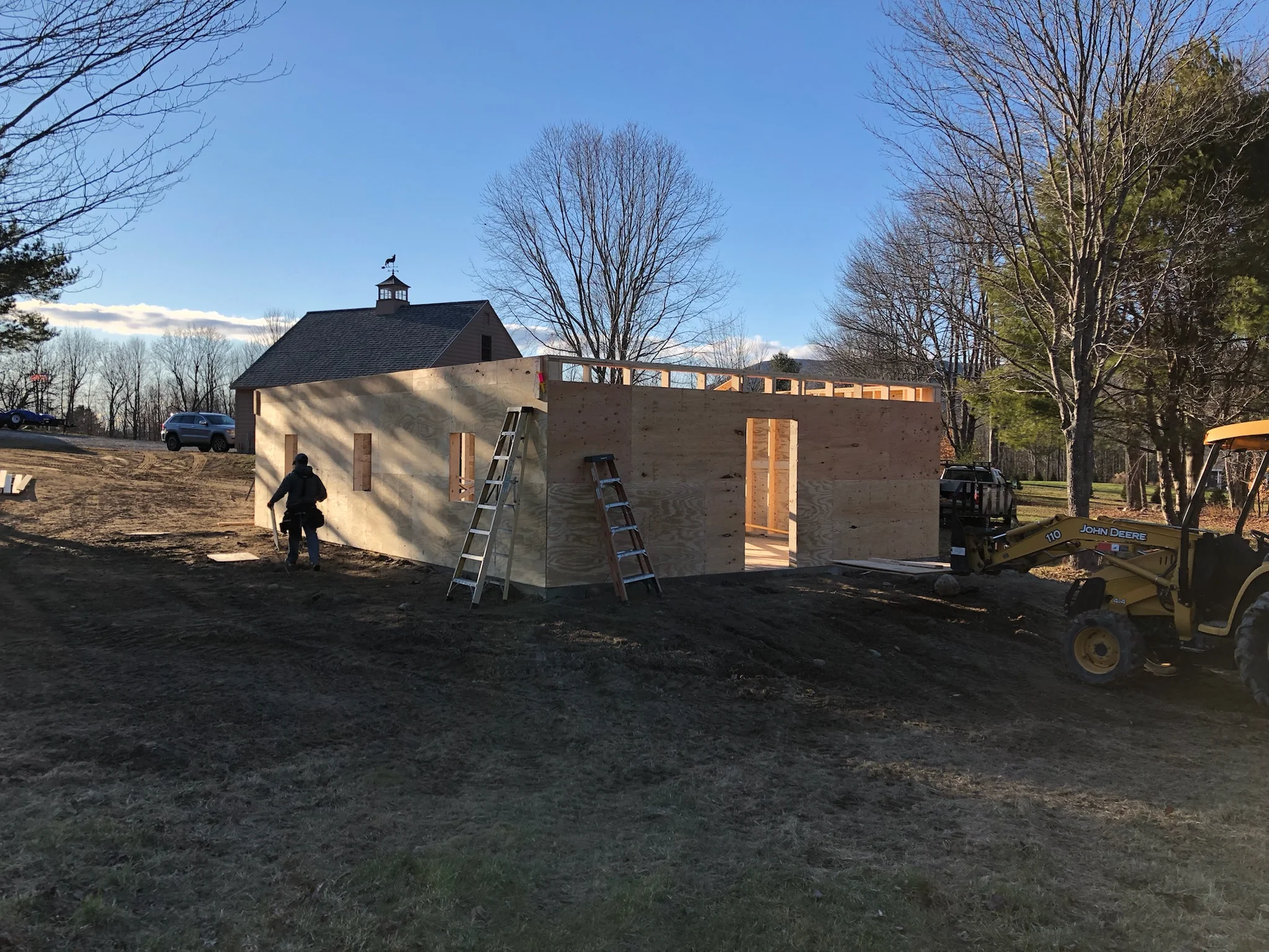 Concrete driveway construction by J-PAC Construction.